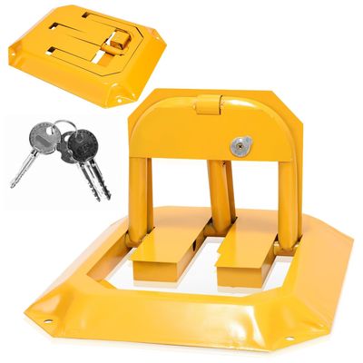Jaxguom Foldable Parking Barrier, 4.5 cm Flat, 5 t, with 3 Keys