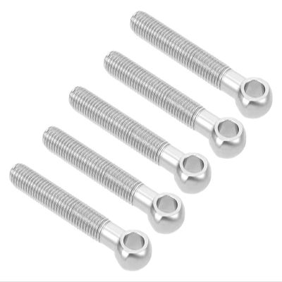Stainless Steel Fish-Eye Ring Eye Bolts M8 x mm, 5-Pack, Silver