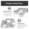 Stainless Steel Fish-Eye Ring Eye Bolts M8 x mm, 5-Pack, Silver view 3