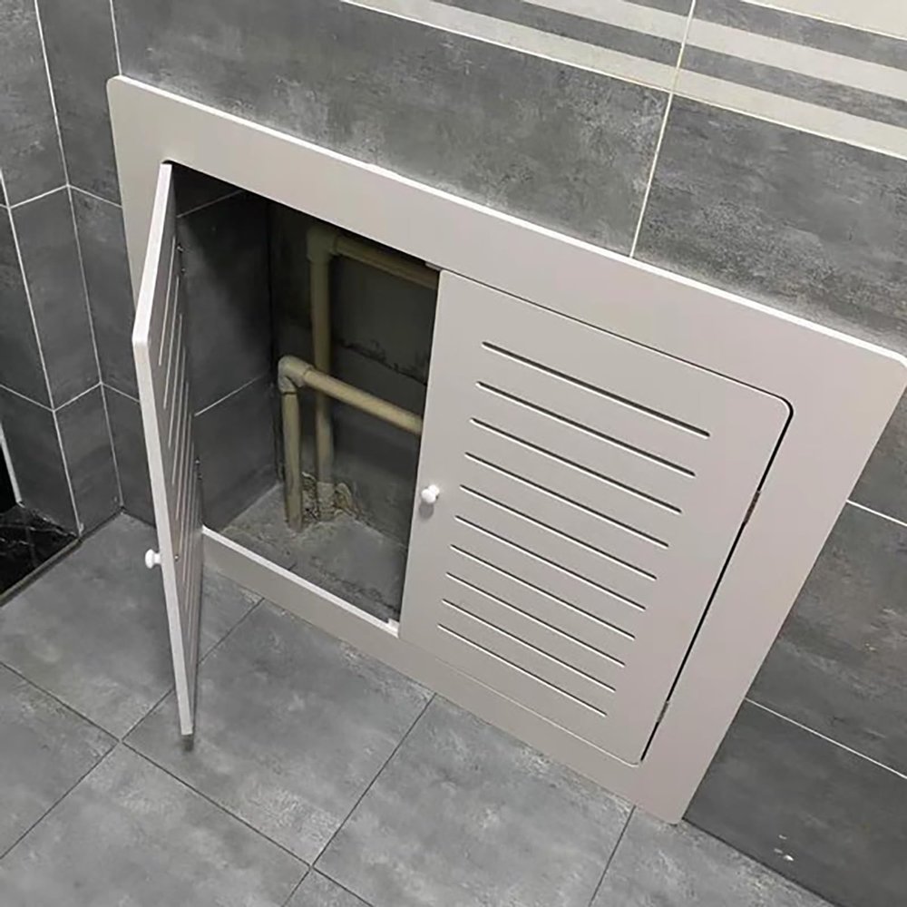 Double White Access Panel 36 x 52 | Customizable PVC Wall Access Panel for Easy Inspection and Maintenance (80 x 130 cm)