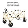 Camping Wagon, Picnic Cart, Outdoor Utility Trolley (Black, B) view 3