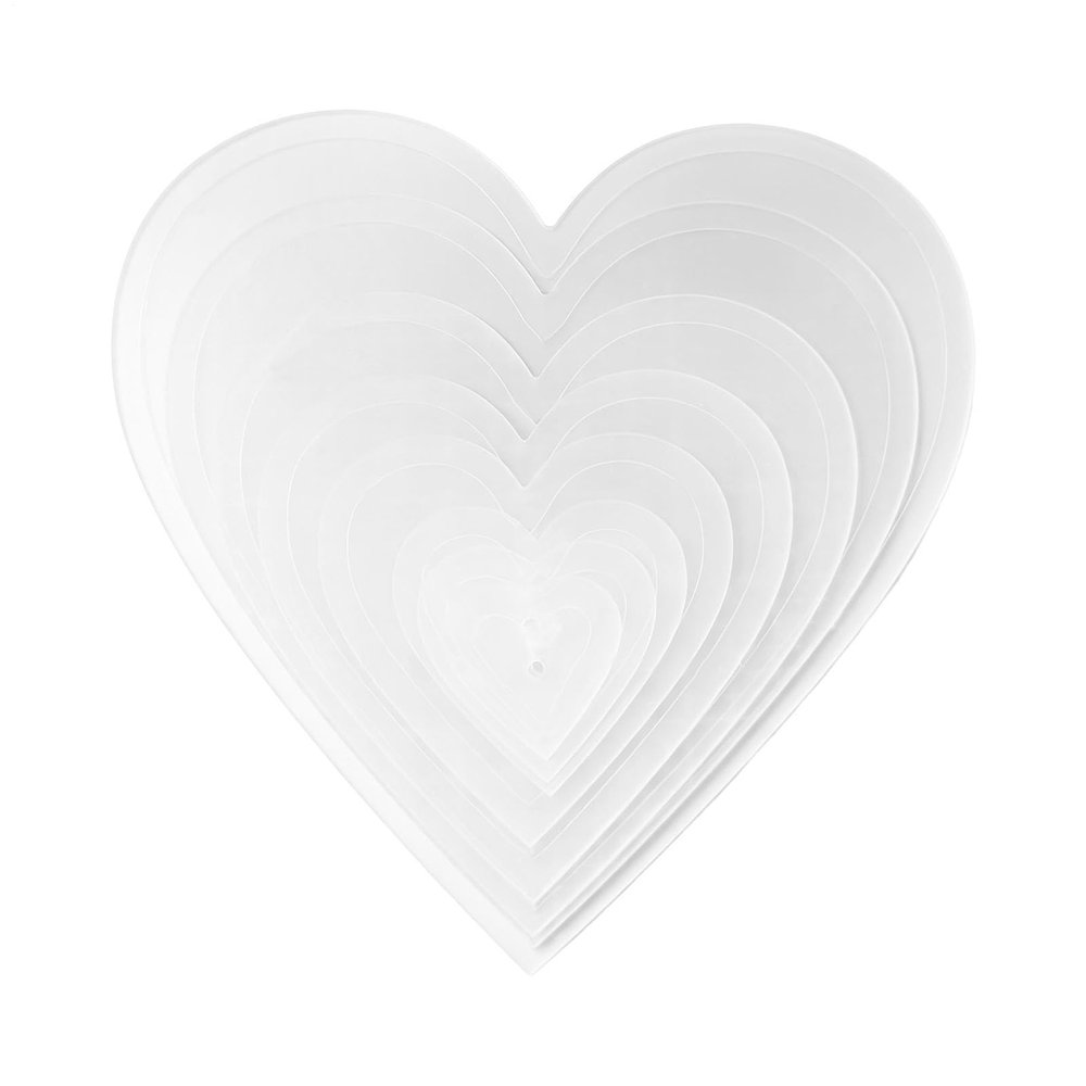 Heart-Shaped Quilting Templates - 8-Piece Ruler Set
