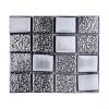 Glitter Mosaic Wall Tiles, 10 x 10 cm, for Kitchen, Bathroom, Bedroom, Indoor Decoration (MSC080), 10 Pieces view 1