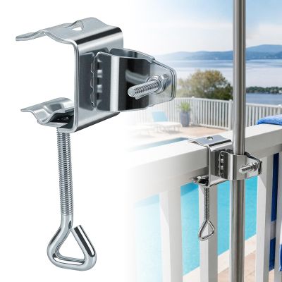 Nilioyul Patio Umbrella Table Clamp for Garden and Balcony Railings