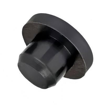 Waterproof Rubber Stoppers, 10 Silicone Hole Plugs, Black, 2.717 mm (13 mm)