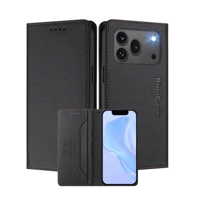 MOJIA Folio Case for Honor 600 5G / 600 Pro 5G, PU Leather Wallet Phone Case with Card Slots and Stand Function, Black