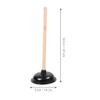 Alipis Large Plunger with Wooden Handle, 2-Pack, Professional Bathroom Plunger for Toilets and Drains view 2
