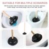 Alipis Large Plunger with Wooden Handle, 2-Pack, Professional Bathroom Plunger for Toilets and Drains view 3