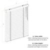 time4blinds Aluminum Venetian Blinds, 1100 x 2700 mm, Right Control, 50 mm Slats, High-Gloss White view 2