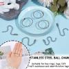 20Pcs Stainless Steel Ball Chain, 10 cm Long, 2.4 mm, Includes Connectors view 3