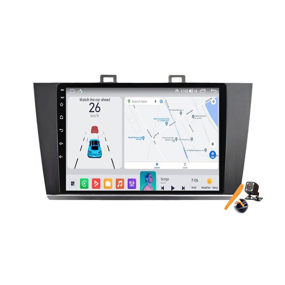 Y200S 2/64GB Android 15.0 2-DIN Stereo Replacement for Legacy Outback 2015–2018, 9-Inch Car Tablet DVD Multimedia Player with GPS Navigation, FM, Bluetooth, Android Auto and CarPlay