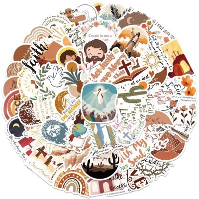 Jesus Sticker Set, Waterproof, 50 pcs, Boho Design