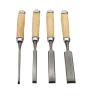 4-Piece Wood Chisel Set with Beech Handles, Steel Blades, 8/12/16/20 mm view 1