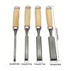 4-Piece Wood Chisel Set with Beech Handles, Steel Blades, 8/12/16/20 mm view 2