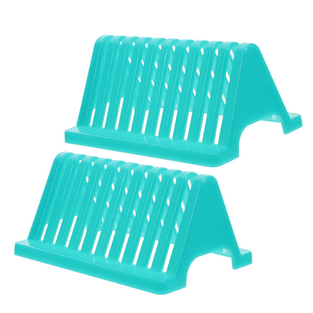 Glass Slide Drying Rack, 2-Pack, Plastic, Green