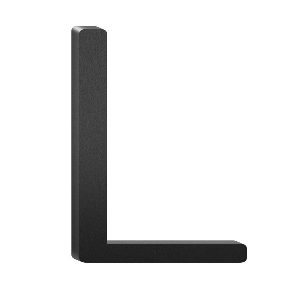 1-Piece 10-Inch Floating Aluminum House Address Number/Letter, Modern Metal, Black, for Outdoor Use (L)