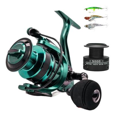 Spinning Reel with Alloy Gearing and High-Speed Retrieval for Carp and Saltwater Fishing