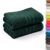 Pet-Jos 2-Pack Cotton Hand Towels or Bath Towels, Dark Green view 1
