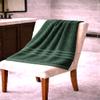 Pet-Jos 2-Pack Cotton Hand Towels or Bath Towels, Dark Green view 2
