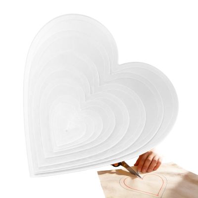Acrylic Heart Pattern Ruler Set