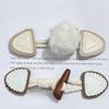 Leather Horn Toggle Buttons, 16 cm, Multicolor, 12 Pairs, Wood view 2