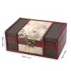 DQZRTUECA Wooden Treasure Chest with Lock, Storage Box, Organizer, Retro Style, 23 x 16 x 9.8 cm view 2