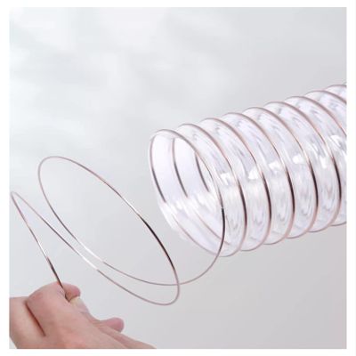 Dust Collection Hose, Flexible Transparent Vacuum Hose for Industrial Dust Extraction, 10 m, 80–300 mm Diameter, 0.4 mm Thick