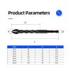 1pc Cross Hex Tile Drill Bit for Glass, Concrete and Ceramic, Tungsten Carbide Alloy Hole Opener, 3/4/5/6/8/10/12mm (10pcs 5mm) view 4