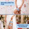 QEQSHQO Bridal Garter Blue Wedding 2-Piece Set view 3