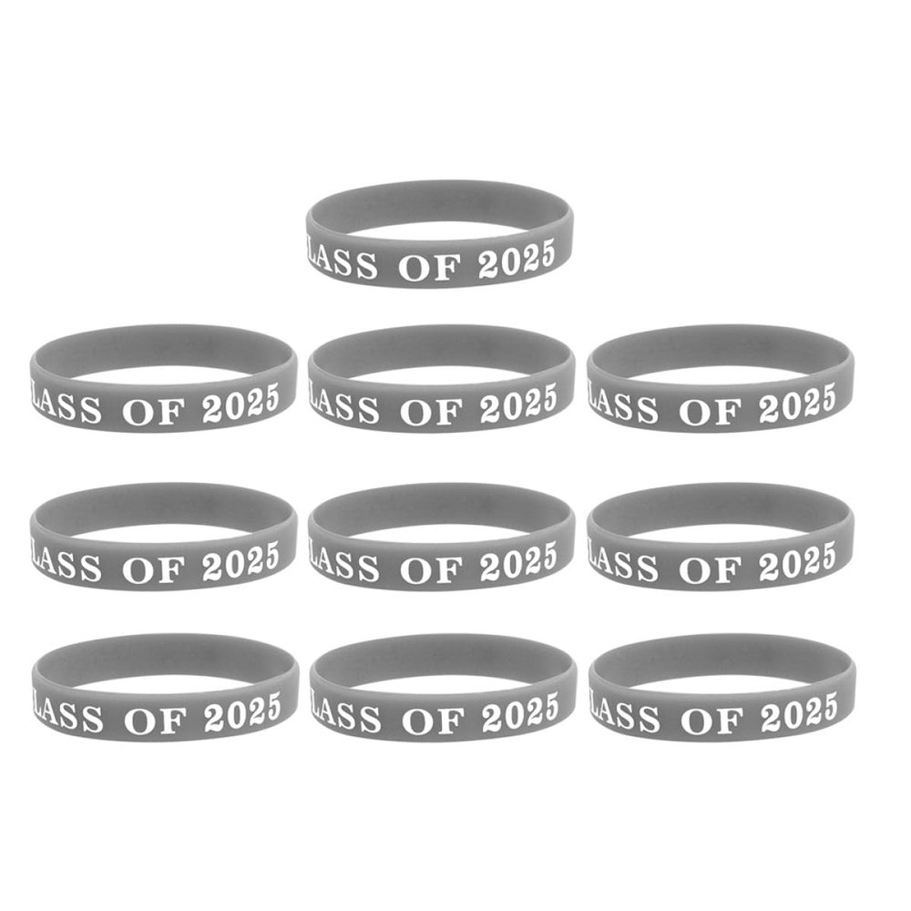 MAGICLULU 10 Pack Elastic Silicone Bracelets Class Of 2025
