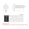 Round-Head Screws with Washers, 50-Piece M2–M4 Phillips Flat-Head Self-Tapping Screws, 304 Stainless Steel, A2, 420 mm (M2.6 x 6, 20 pcs) view 4