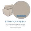 foamnova Compact 2-Seater Sofa, Beige Flat-Weave, for Small Spaces, 183 x 97 x 93 cm view 3