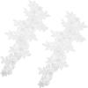 AUTSUPPL White Lace Floral Embroidered Appliqués - 1 Pair view 1