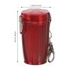 Small Portable Ashtray with Lid and Keychain, Red view 2