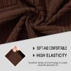 Suixtil 3-Piece L-Shaped Sectional Sofa Cover, Stretch, Non-Slip, Washable, Brown, 7-Seater view 2
