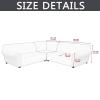 Suixtil 3-Piece L-Shaped Sectional Sofa Cover, Stretch, Non-Slip, Washable, Brown, 7-Seater view 4