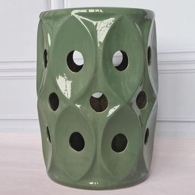 Glazed Ceramic Garden Stool, Simple and Decorative