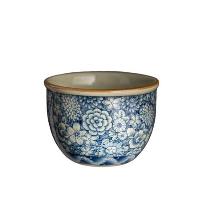 Blue and White Ceramic Kung Fu Tea Cup