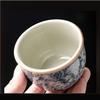 Blue and White Ceramic Kung Fu Tea Cup view 3