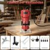 YEARTOP Wood Edge Router, 800W, 31,000 RPM, with 6-Piece Bit Set in Wooden Box view 4