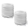 LeFangGangChan 2 Pairs Flat Sport Shoelaces, 9 mm Wide, 80 cm, White, EU 47 view 1