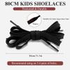 LeFangGangChan 2 Pairs Flat Sport Shoelaces, 9 mm Wide, 80 cm, White, EU 47 view 2