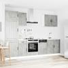 GeenYuu Lucca 7-Piece Kitchen Cabinet Set, Concrete Gray view 2