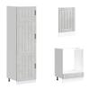 GeenYuu Lucca 7-Piece Kitchen Cabinet Set, Concrete Gray view 4
