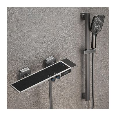 Digital Shower Set for Small Families, Gray, with Display, No Showerhead