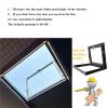 Manual Aluminum Alloy Skylight, Tempered Glass, 68 x 88 cm view 3