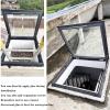 Manual Aluminum Alloy Skylight, Tempered Glass, 68 x 88 cm view 4