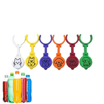 Generic 6-Piece Bottle Cap Set with Animal Designs for Lemonade