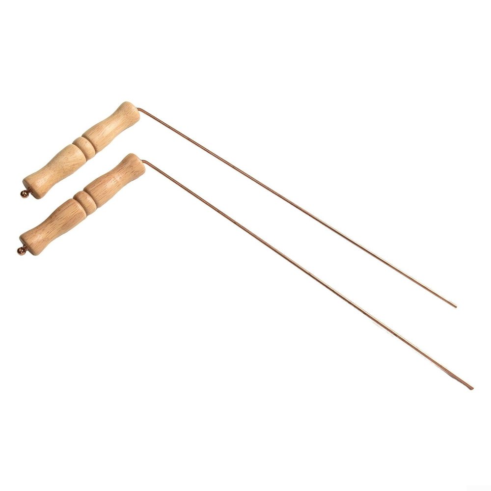 99.9% Copper and Natural Birch Wood Dowsing Rods for Geomancy and Divination