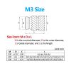 UZAMIRLEX Brass M3 Knurled Threaded Inserts for 3D Printing, 50-Pack view 2
